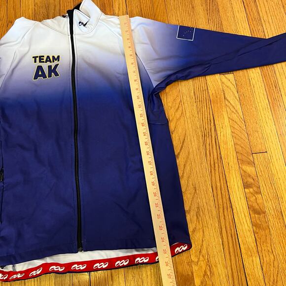 Podium Wear Jacket Womens Medium Alaskan Team Purple White Performance Running - Picture 8 of 9
